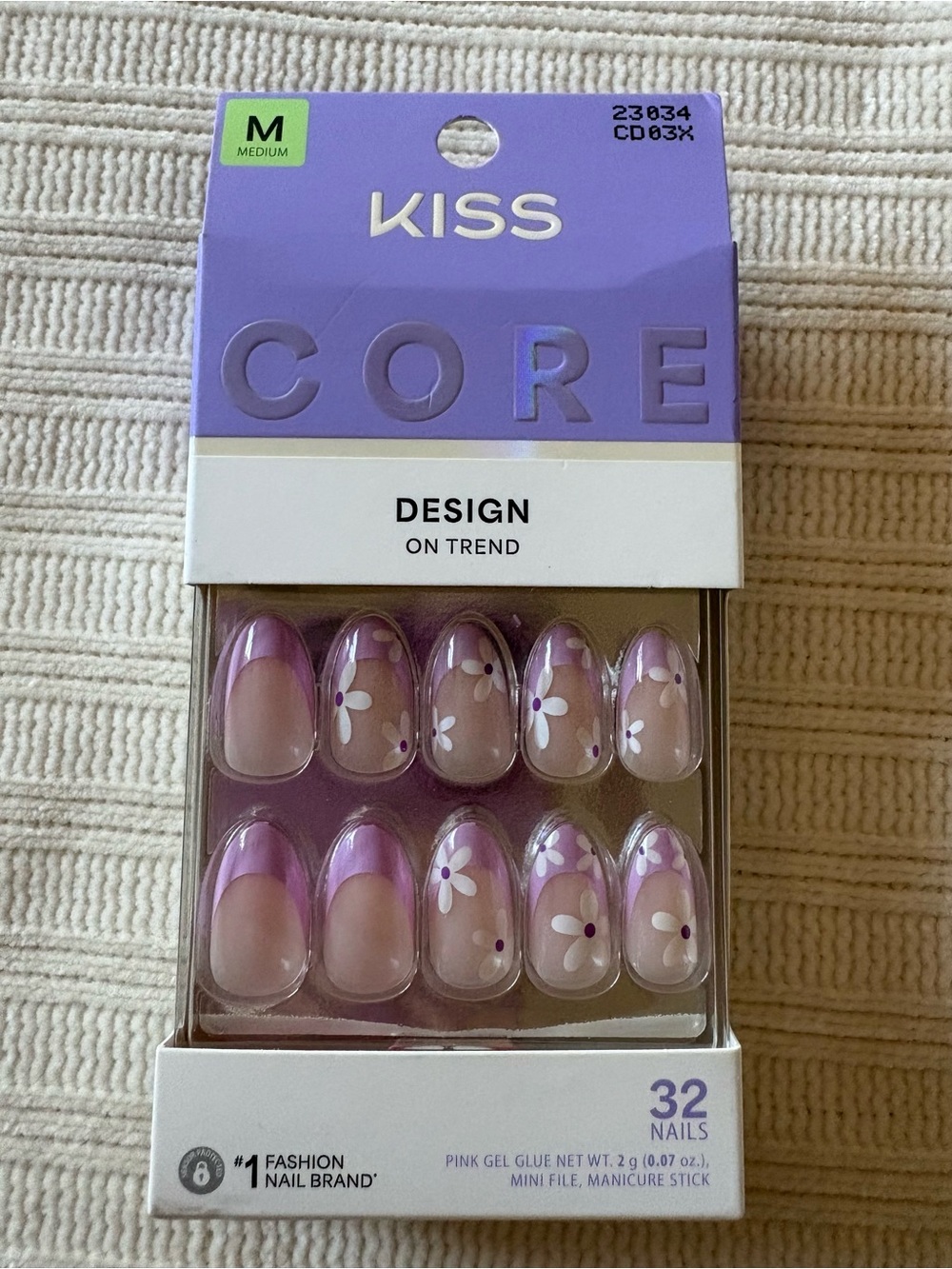 KISS Core Purple Floral Press-On Nails